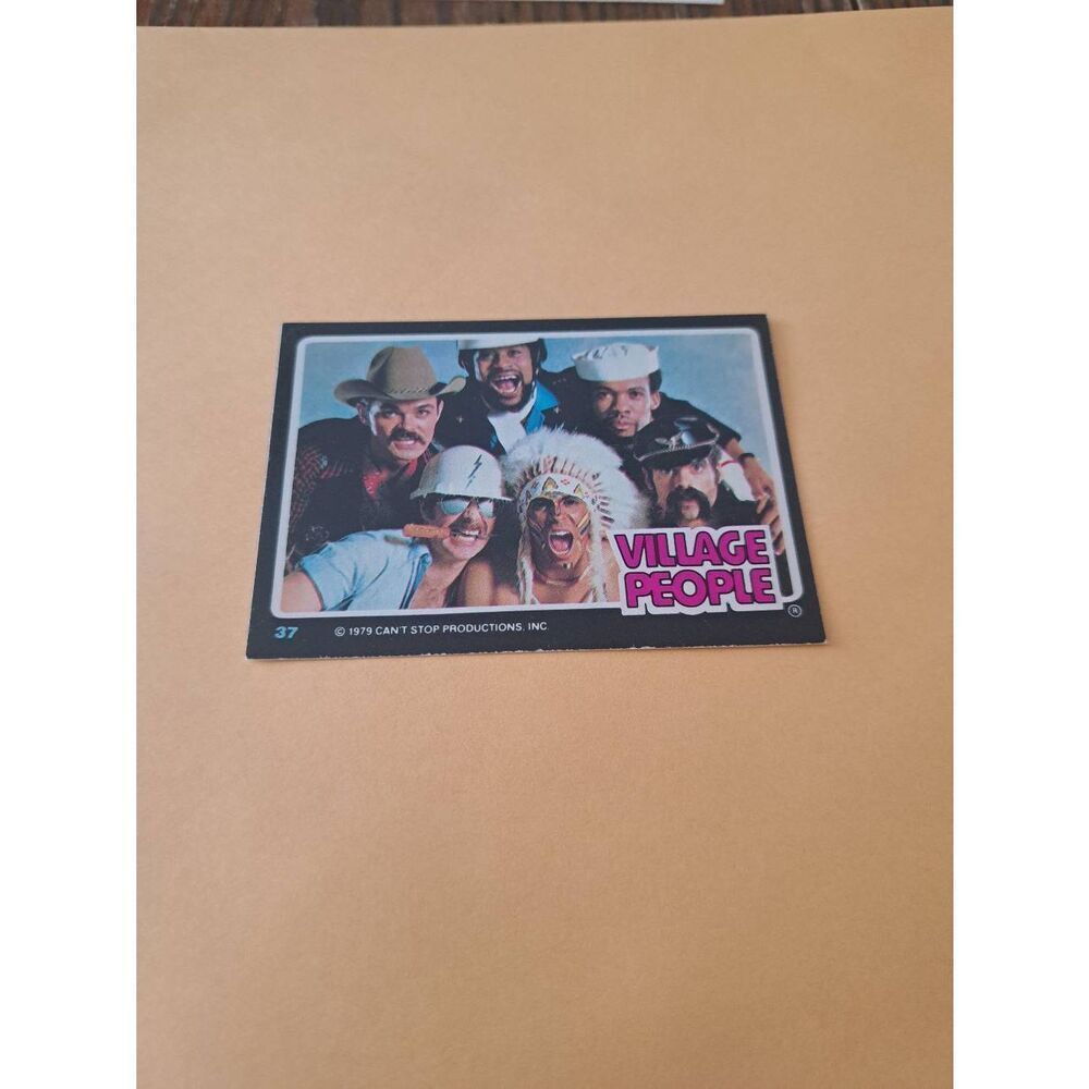 Vintage 1979 Village People Trading Card #37 Disco Era Vintage Music Collectible